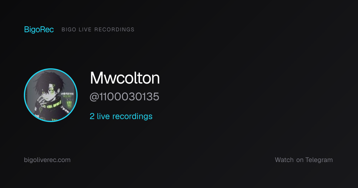 @1100030135 Bigo Live Recordings | BigoRec